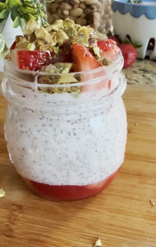 Keto Strawberry Chia Pudding